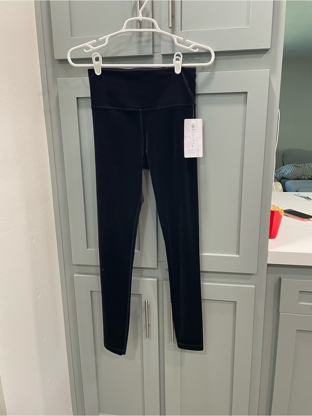 Athleta Black Velvet Tights